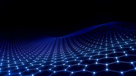 Abstract Hexagonal Technology Style Background の写真素材