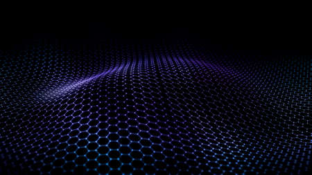 Abstract Hexagonal Technology Style Backgroundの写真素材