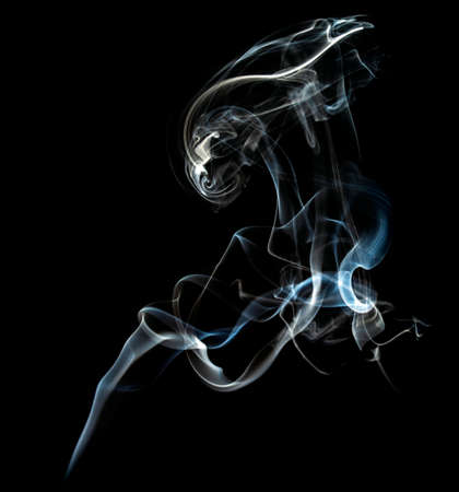 Smoke isolated on Black Background Textureの写真素材