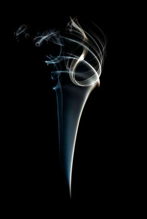 Smoke isolated on Black Background Textureの写真素材