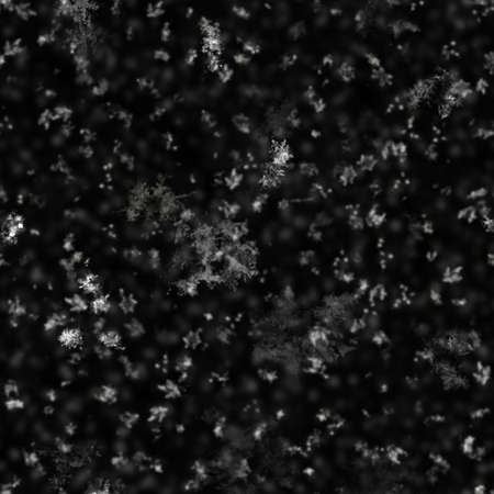 Seamless Snowflake Texture on Black Backgroundの写真素材