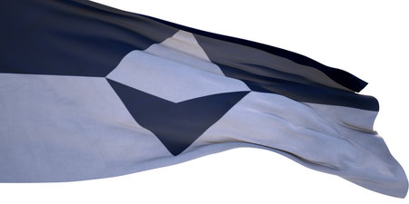 3D Render of a Antartica Flag  isolated on a white backgroundの写真素材