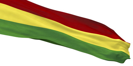 3D Render of a Bolivia Flag isolated on a white backgroundの写真素材