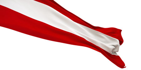 3D Render of a Austria Flag isolated on a white backgroundの写真素材