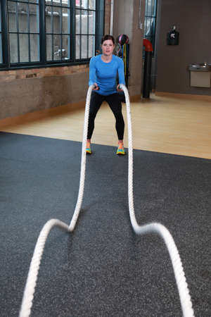 A woman and strenuous exercise.の写真素材