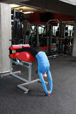 A woman and strenuous exercise.