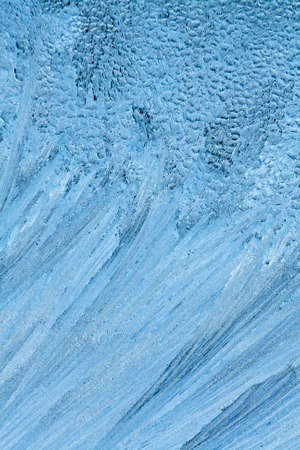 Ice crystals on window glassの写真素材