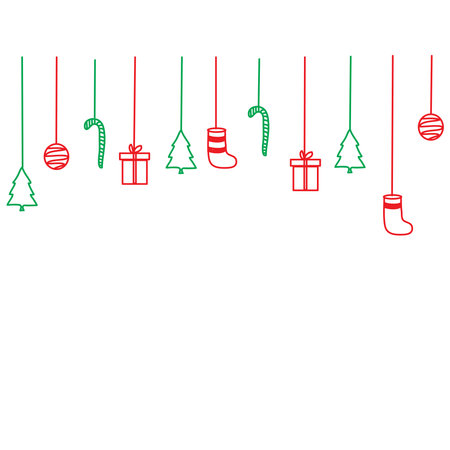 Illustration hand drawn for christmas concept.のイラスト素材