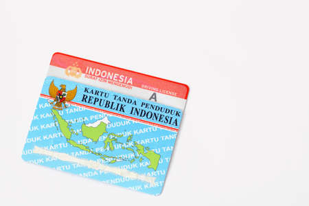 Yogyakarta, Indonesia - Mar 10, 2021 : Surat Ijin Mengemudi (SIM) or driver licenses and Kartu Tanda...