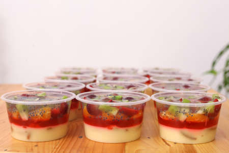 Homemade pudding. A dish suitable for closing a meal or for an appetizer when breaking the fastの写真素材