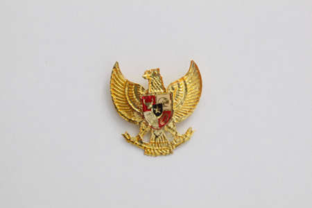 Garuda Pancasila. Indonesia independence day 17th August. Isolated on whiteの写真素材