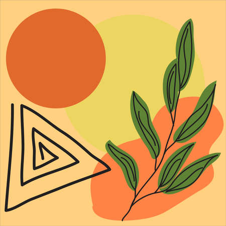 Hand drawn of nature abstract for decorationのイラスト素材