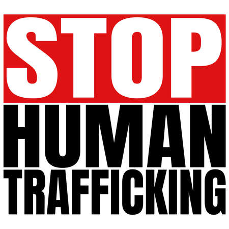Stop human trafficking banner. Vector.のイラスト素材