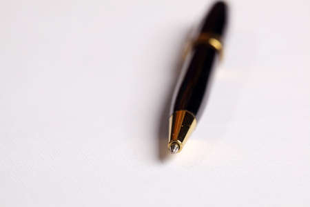 Pen for business documents placed on a white background.の写真素材
