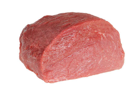 The whole piece of beef. Isolated on whiteの写真素材