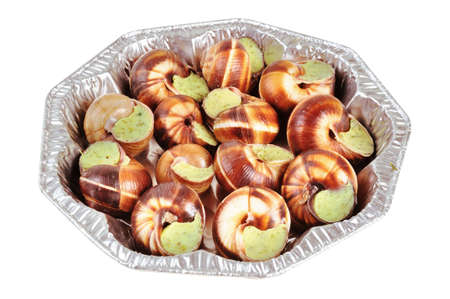Bourgogne snails with garlic butter. French cuisine.の写真素材
