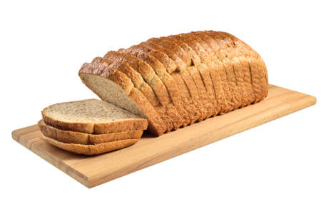 Sliced bread  Isolated on white の写真素材