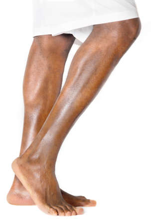 Legs of the black manの写真素材