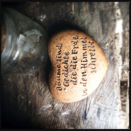 Old stone with writingの素材