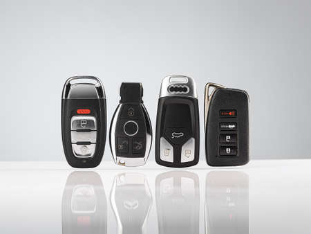 Remote car keys isolated on white background