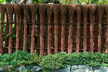 Japanese fence in the international garden exhibitionの写真素材