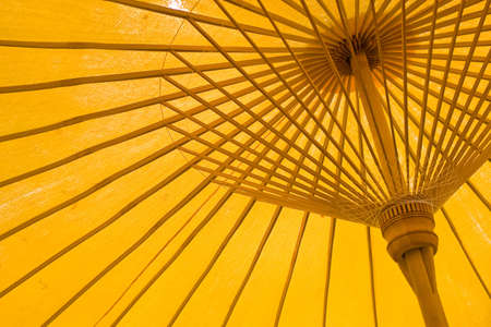 Thai northern's style umbrella in Chiangmai.の写真素材