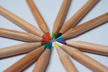 Colour pencil in many colours .の写真素材