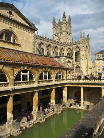 Roman Bath in Bath in UK の写真素材