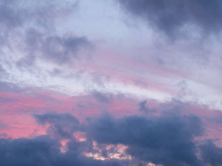 a view of Twilight sky with multi colours の写真素材