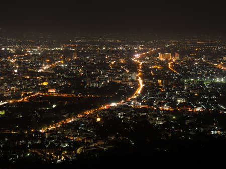 Cityscape of Chiang Mai, view from popular tourist spot.の写真素材