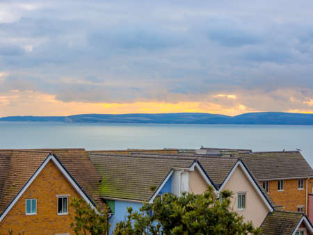 Houses by the sea in UK.