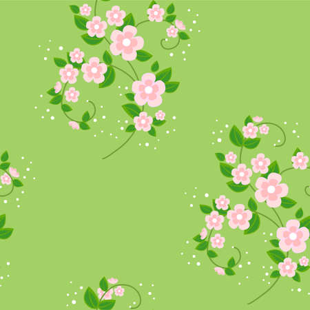 Bouquet of flowers. Spring beautiful background. Texture for wallpaper, clothes. Vector illustrationのイラスト素材