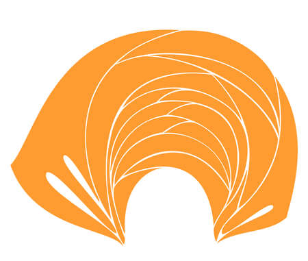 Traditional national headdress, turban. Knitted scarf. Logo, symbol, diagram Graphic image Vector illustrationのイラスト素材