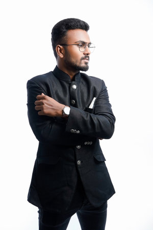 indian male model and ethnic wearの写真素材