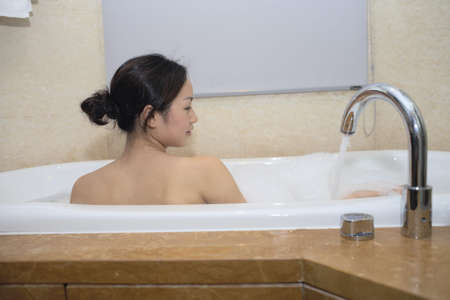 beautiful women doing spa in bathroom