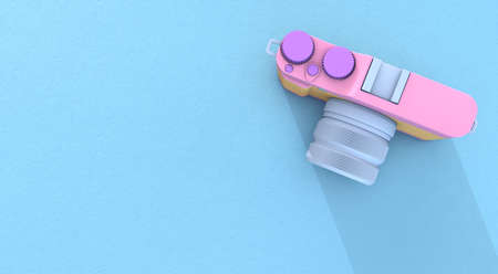 3d rendering camera illustration backgroundの写真素材