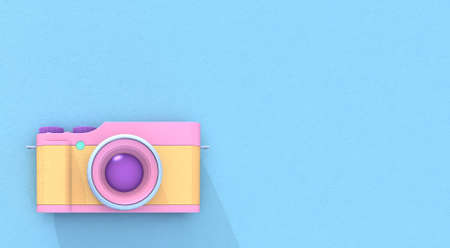 3d rendering camera illustration backgroundの写真素材