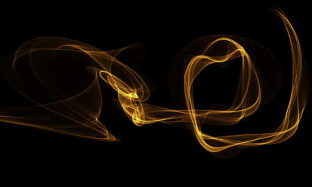 Colored Light Energy Streak Design Element on Black Backgroundの写真素材