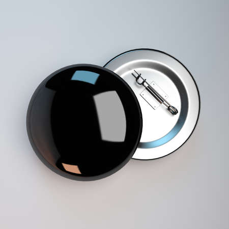 3d rendering badge pin brooch illustration mock-upの写真素材