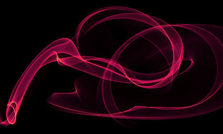 Colored Light Energy Streak Design Element on Black Backgroundの写真素材