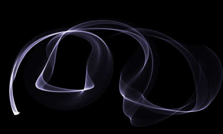 Colored Light Energy Streak Design Element on Black Backgroundの写真素材