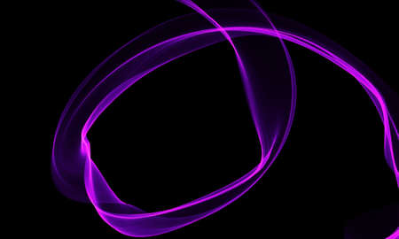 Colored Light Energy Streak Design Element on Black Backgroundの写真素材