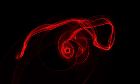 Colored Light Energy Streak Design Element on Black Backgroundの写真素材