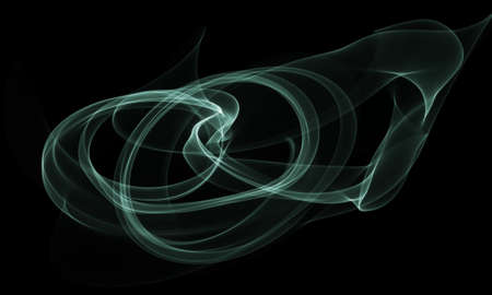 Colored Light Energy Streak Design Element on Black Backgroundの写真素材