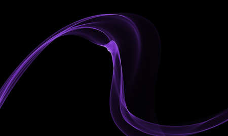 Colored Light Energy Streak Design Element on Black Backgroundの写真素材
