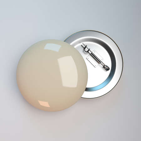 3d rendering badge pin brooch illustration mock-upの写真素材