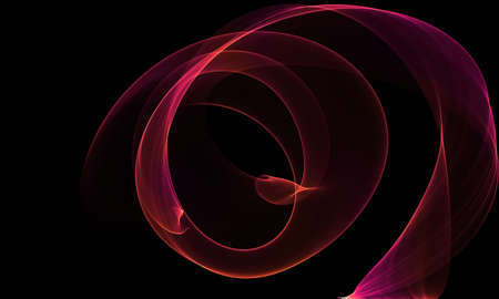 Colored Light Energy Streak Design Element on Black Backgroundの写真素材
