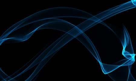 Colored Light Energy Streak Design Element on Black Backgroundの写真素材