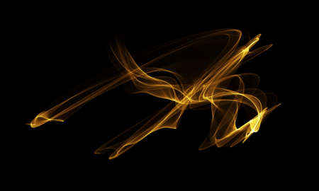 Colored Light Energy Streak Design Element on Black Backgroundの写真素材