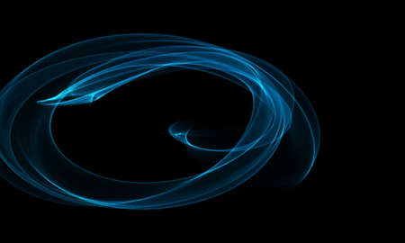 Colored Light Energy Streak Design Element on Black Backgroundの写真素材